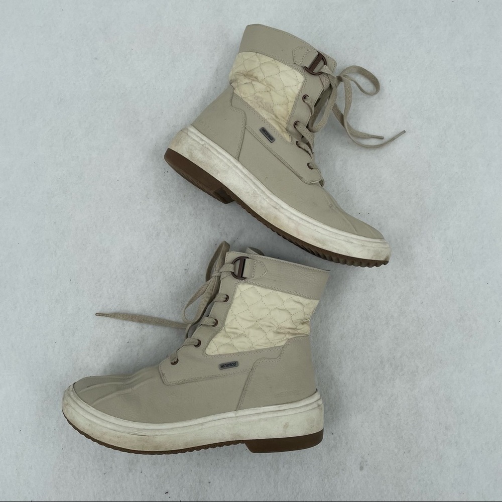 MERRELL Women’s Holly Mid Waterproof Lace Up Duck Boot Rain Boot in Oyster sz: 8 - Picture 12 of 12